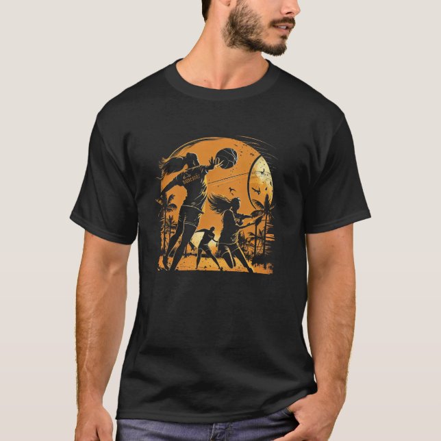 Camiseta Beach Volleyball  Graphic Tees for Men Women Boys  (Frente)