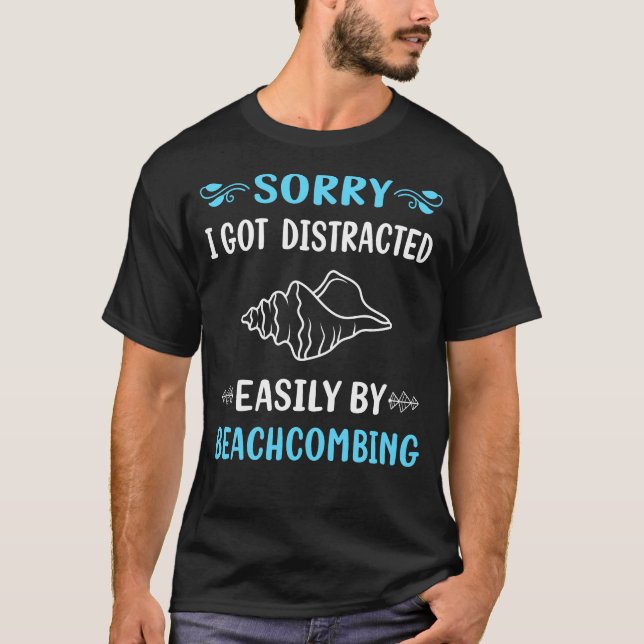 Camiseta Beachcombing Beachcomber distraído (Frente)