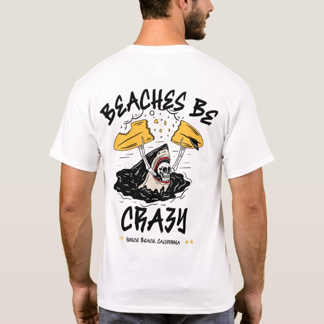 Camiseta Beaches Be Crazy Sharp by Salty AF (Verso)