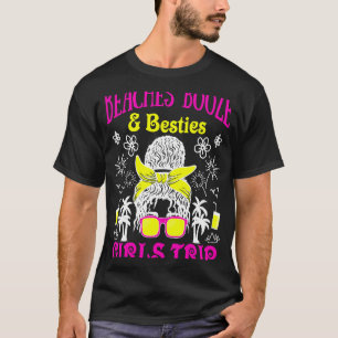 Camiseta Beaches Booze Besties Meninas Viagem Break 2