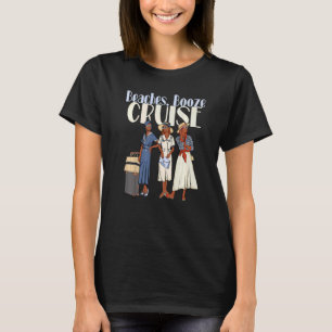 Camiseta Beaches Booze Cruise Girls Trip Para Férias Negras