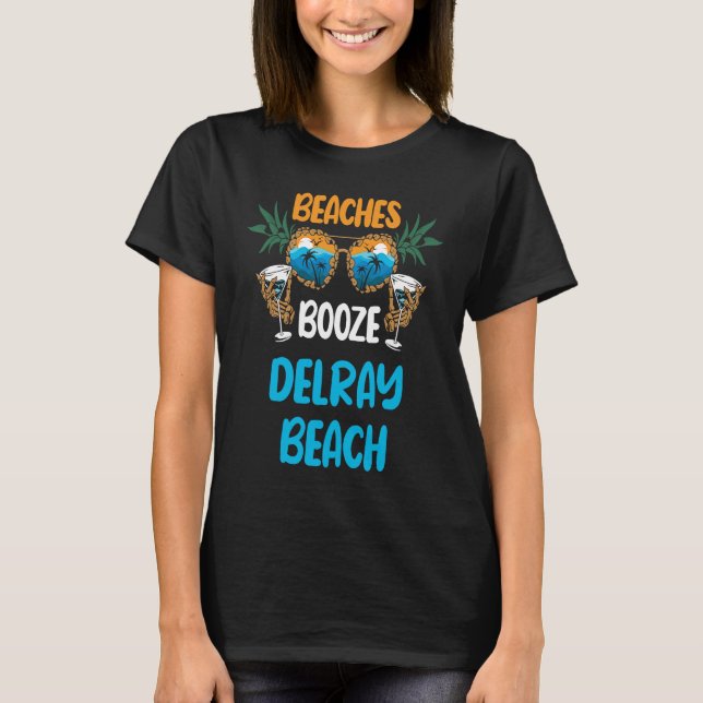 Camiseta Beaches Booze Delray Beach Summer Vacation Party M (Frente)