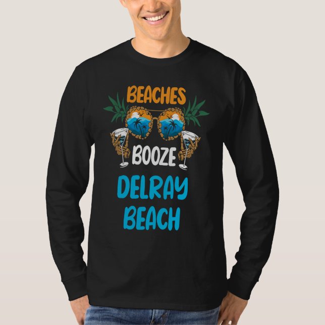 Camiseta Beaches Booze Delray Beach Summer Vacation Party M (Frente)
