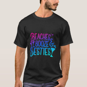Camiseta Beaches Booze E Besties Bachelorette Summer Beac