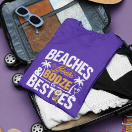 Camiseta Beaches Booze e Besties Shirt,Festa de solteira