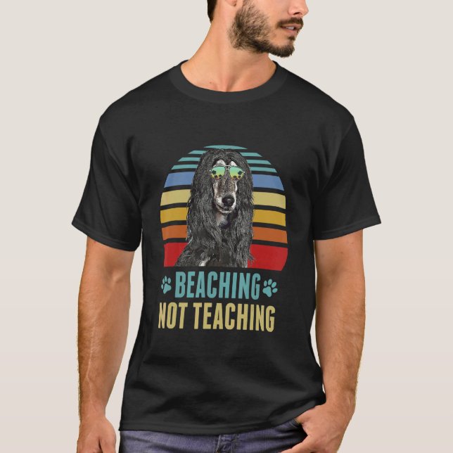 Camiseta Beaching Not Ensino Afghan Hound Dog Summer (Frente)