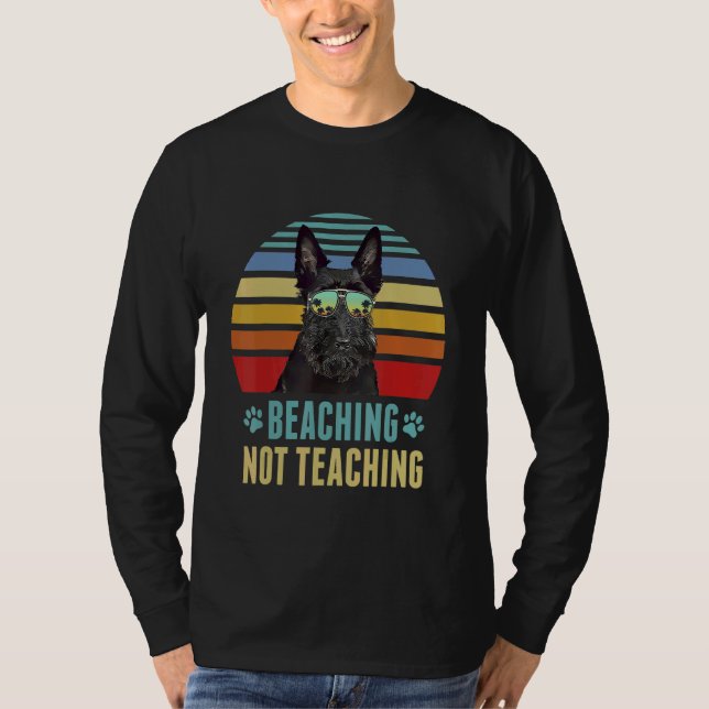 Camiseta Beaching Not Teaching   Scottish Terrier Dog Summe (Frente)