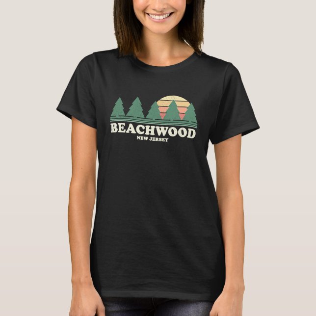 Camiseta Beachwood NJ Vintage Throwback Retro 70s (Frente)