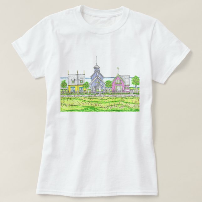 Camiseta Beachy Cottages Tshirt (Frente do Design)