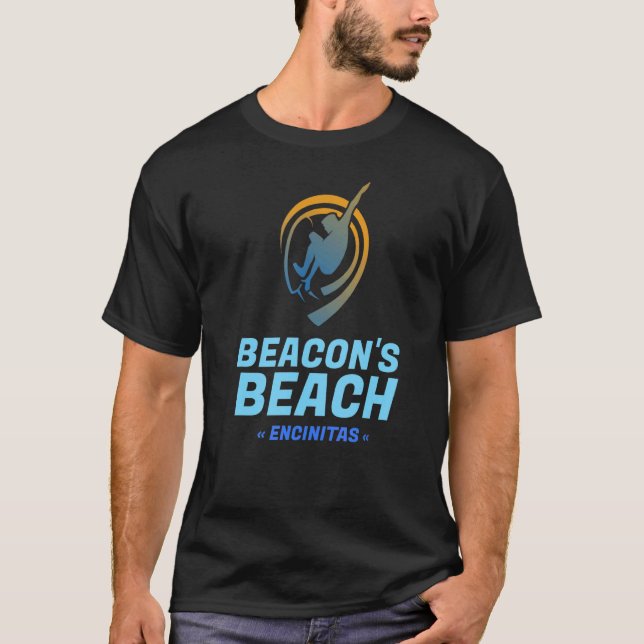 Camiseta Beacon's Beach Encinitas California Retro Surfer (Frente)
