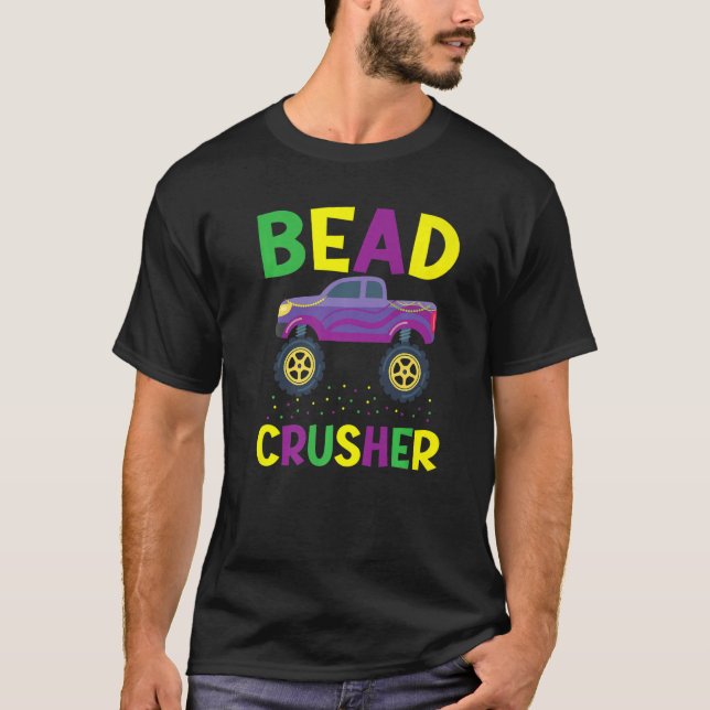 Camiseta Bead Crusher Mardi Gras New Orleans Louisiana Para (Frente)