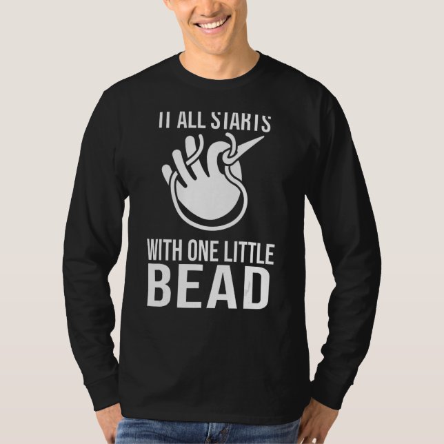 Camiseta Bead Noun Definition Beadwork Beading Hand Stitchi (Frente)