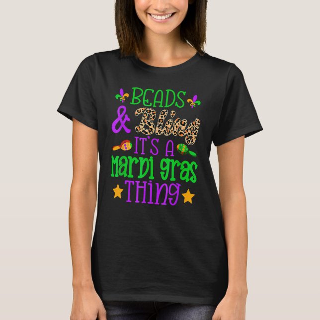 Camiseta Beads & Bling It's A Mardi Gras Thing Cool_6 (Frente)