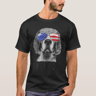 Camiseta Beagle 4 de julho Merica Sunvidles Men USA Ameri