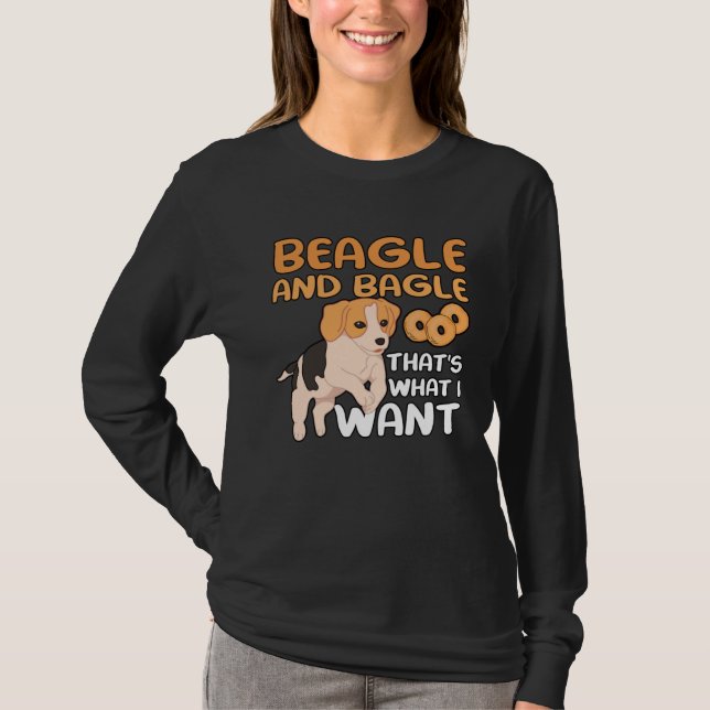 Camiseta Beagle And Bagle That s What I Want for Dogowner M (Frente)
