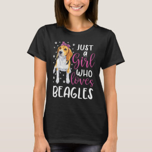 Camiseta Beagle Apenas Uma Menina Que Ama Cães Beagles Dove