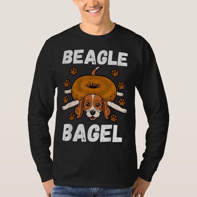 Camiseta Beagle Bagel Baker Rollover Trigo Pão Judeu D (Frente)