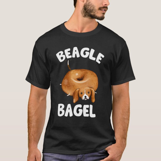 Camiseta Beagle Bagel Funny Beagle Lover Dog Pun Jewish Lov (Frente)