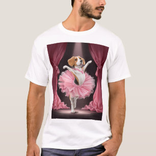 Camiseta Beagle Bailarina � Dança Engraçada de Cachorro