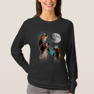 Camiseta Beagle Beagle Howling Na Lua Beagle Lover