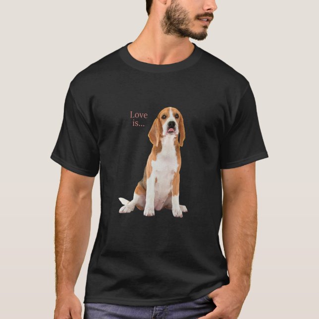 Camiseta Beagle Beagles Love Is Dog Mãe Pai Puppy Pet Cugad (Frente)