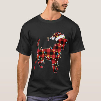 Camiseta Beagle Christmas Red Xadrez Buffalo Pajamas Xmas D
