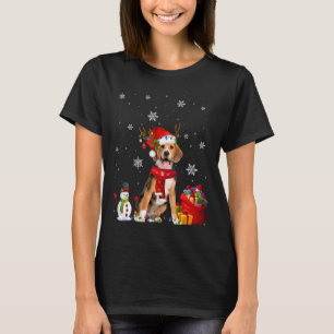Camiseta Beagle Christmas Tree Lights Dog Puppy
