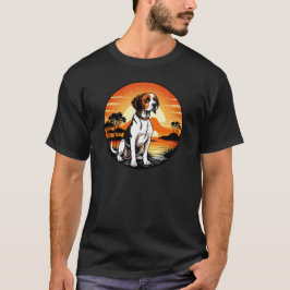 Camiseta Beagle contra um retrovisor solar ventilado