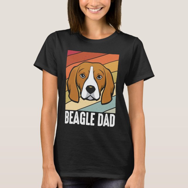 Camiseta Beagle dad dog daddy daddy master walking (Frente)
