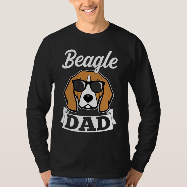 Camiseta Beagle dad dog daddy daddy master walking (Frente)