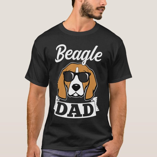 Camiseta Beagle dad dog daddy daddy master walking (Frente)