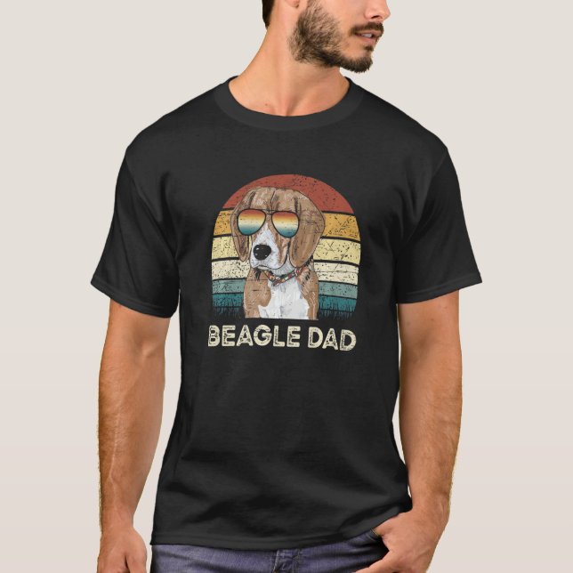 Camiseta Beagle Dad Father's Day Paw Lovers Puppies Dog Own (Frente)