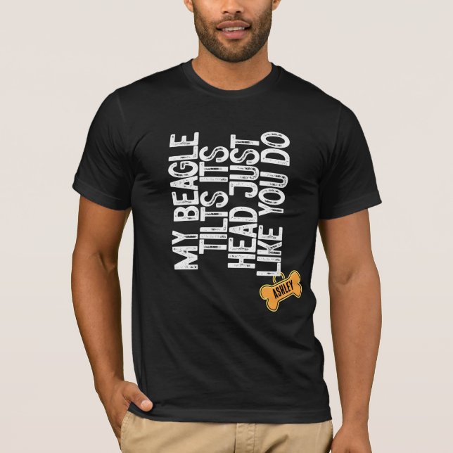 Camiseta Beagle diz cabeça como se fosse um cão (Frente)