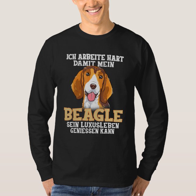 Camiseta Beagle Dog Beagle Luxury Cães Eu Trabalho Duro (Frente)