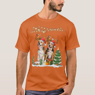 Camiseta Beagle Dog Christmas Tree Xmas Snow Papais noeis H