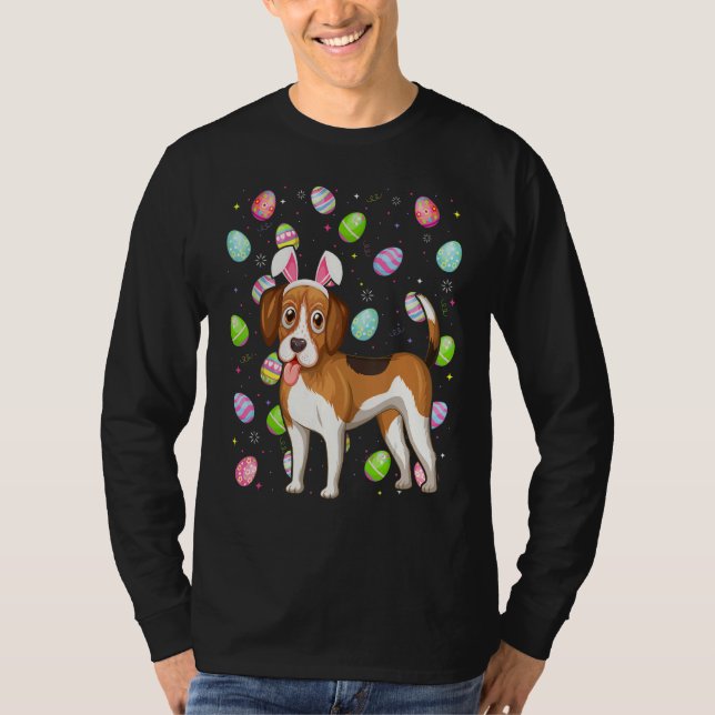 Camiseta Beagle Dog Easter Ovo Funny Beagle Páscoa Domingo (Frente)