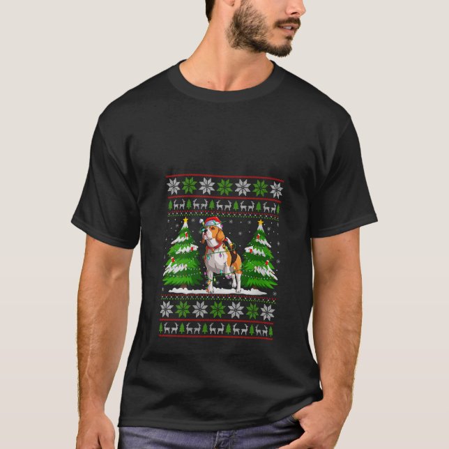 Camiseta Beagle Dog Fala De Natal Xmas Feia Suar Chri (Frente)
