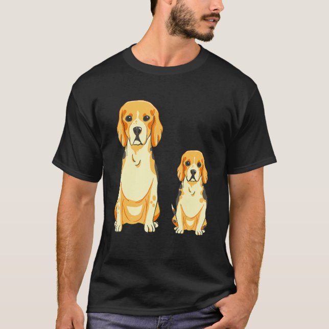 Camiseta Beagle Dog Mama Puppy Hunting Dog (Frente)