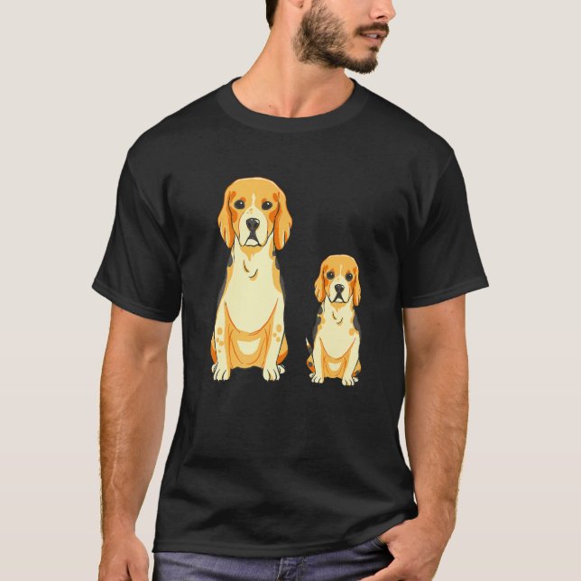 Camiseta Beagle Dog Mama Puppy Hunting Dog   (Frente)