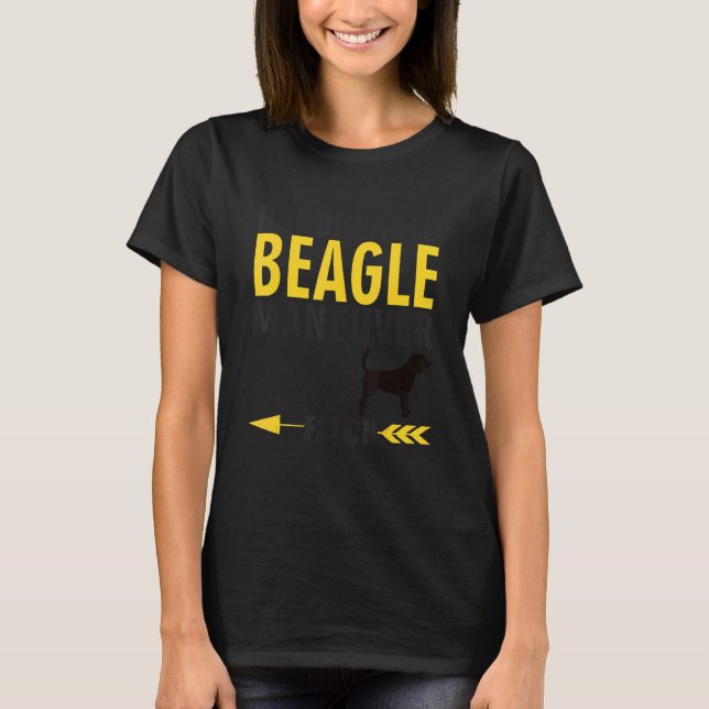 Camiseta Beagle   Dog Owners K9 Puppy Hardheaded Manuever (Frente)