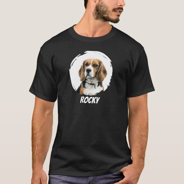 Camiseta Beagle Dog Personalized Chic Stylish Trendy (Frente)