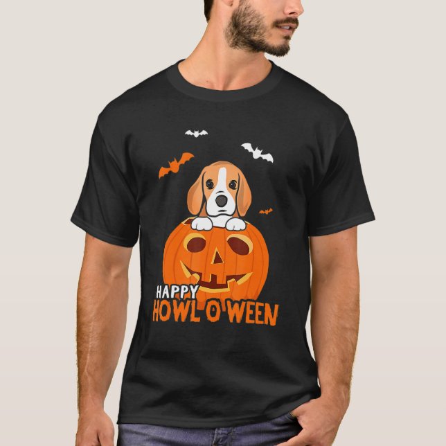 Camiseta Beagle Dog Pumpkin Halloween Costume Jack O Lanter (Frente)