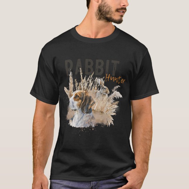 Camiseta Beagle Dog Rabbit Hunter Rabbit Hunting Rabbiting  (Frente)
