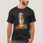 Camiseta Beagle Dog Xmas Lighting Santa Hat Beagle Christma<br><div class="desc">Beagle Dog Xmas Lighting Santa Hat Beagle Natal.</div>