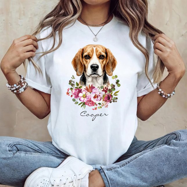 Camiseta Beagle em Aquarela (Criador carregado)