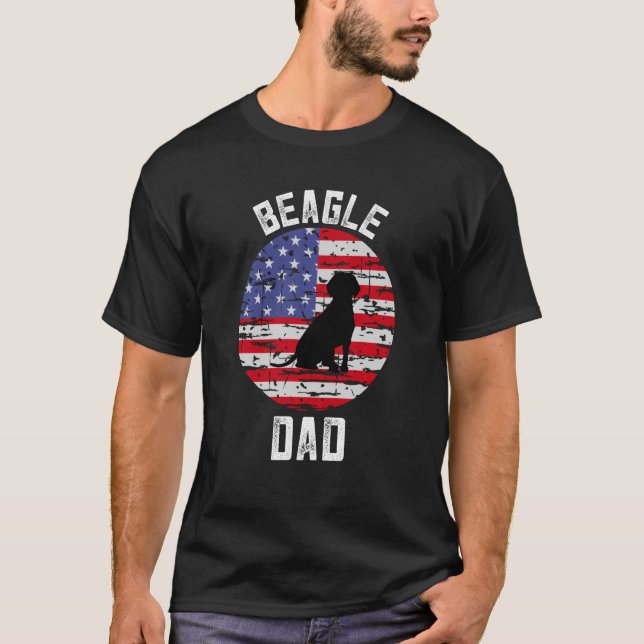Camiseta Beagle For Men Beagle Pai anglo Americano (Frente)