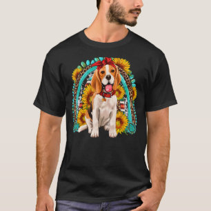 Camiseta Beagle Girassol Pedra Preciosa Arco-íris Beagle Le
