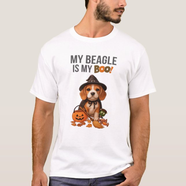 Camiseta Beagle Halloween Costume  My Beagle is My Boo Dog  (Frente)