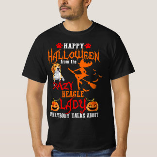 Camiseta Beagle Happy Halloween Crazy Beagle Lady