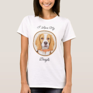 Camiseta Beagle Hound Dog Painting Original Animal Art